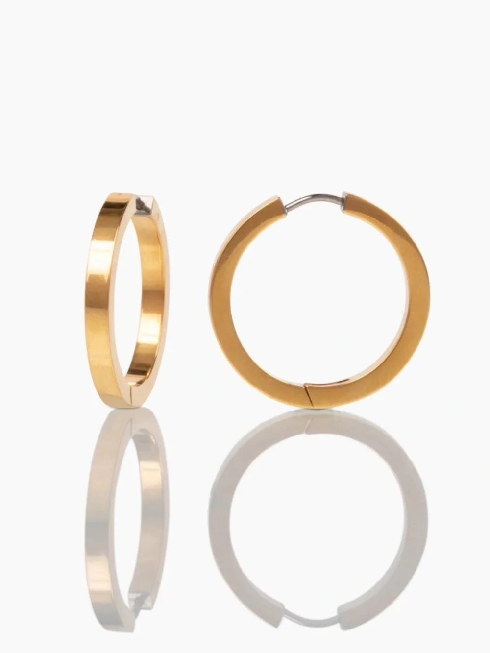 Small City Hoops - Nonallergenic Gold Hoop Earrings for Women - Picture 3 of 5